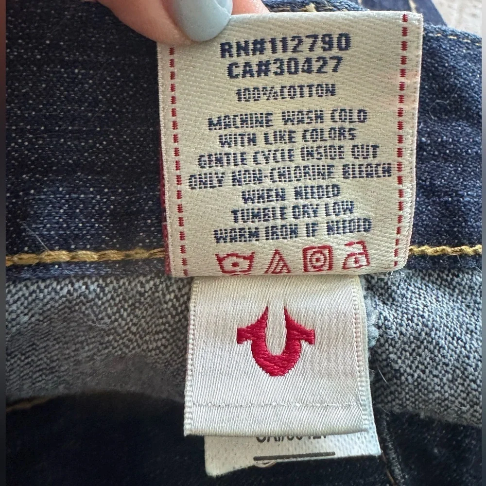 Authentic True Religion Jeans size 36 blue indigo made USA